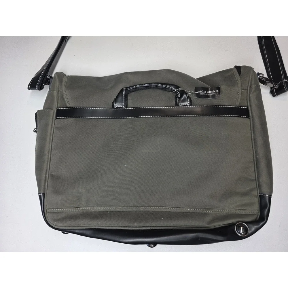 Vintage MGM GRAND Genuine Leather Laptop Travel Bag 20